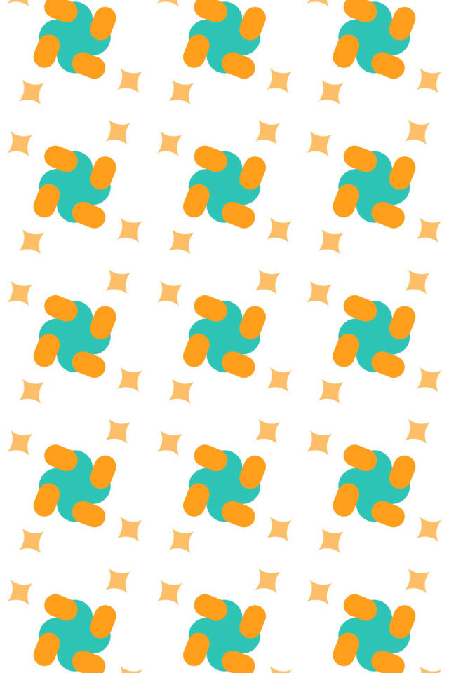 a tropical-delight tile pattern repeating 3 across, edge to edge