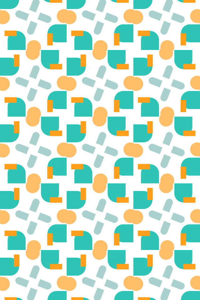 a tropical-delight tile pattern repeating 3 across, edge to edge