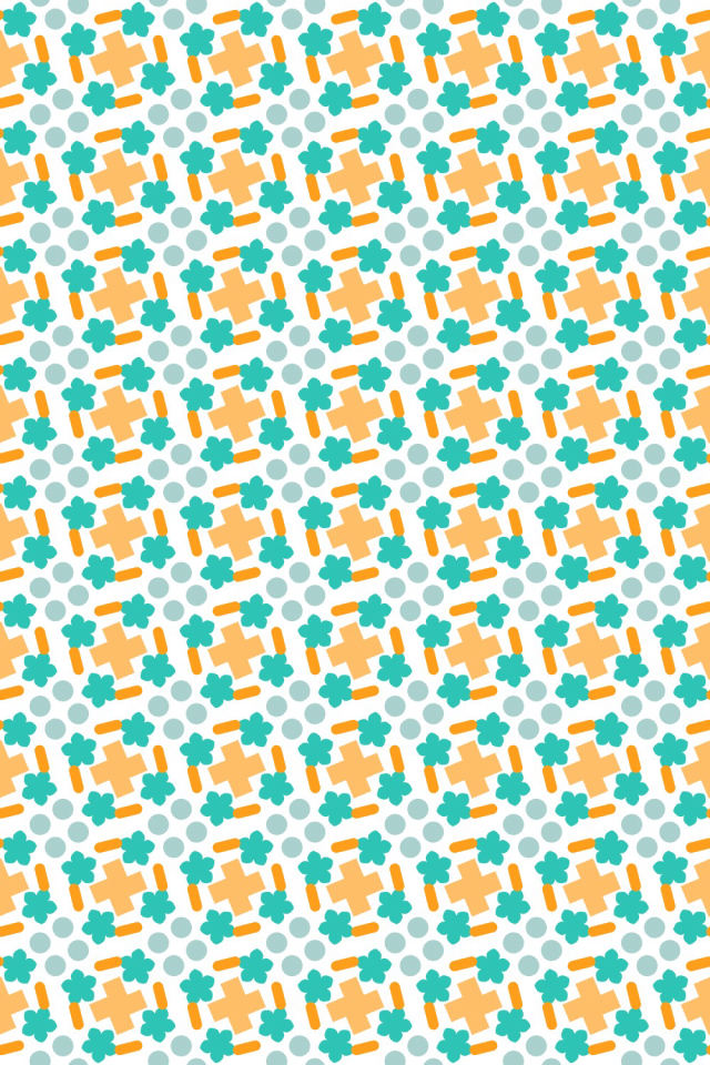 a tropical-delight tile pattern repeating 6 across, edge to edge