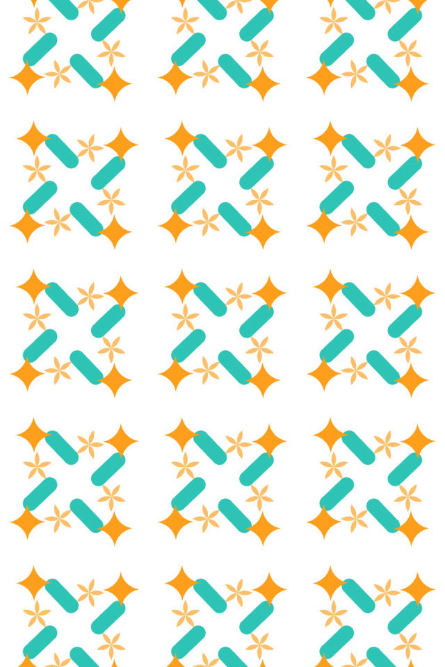 a tropical-delight tile pattern repeating 3 across, edge to edge
