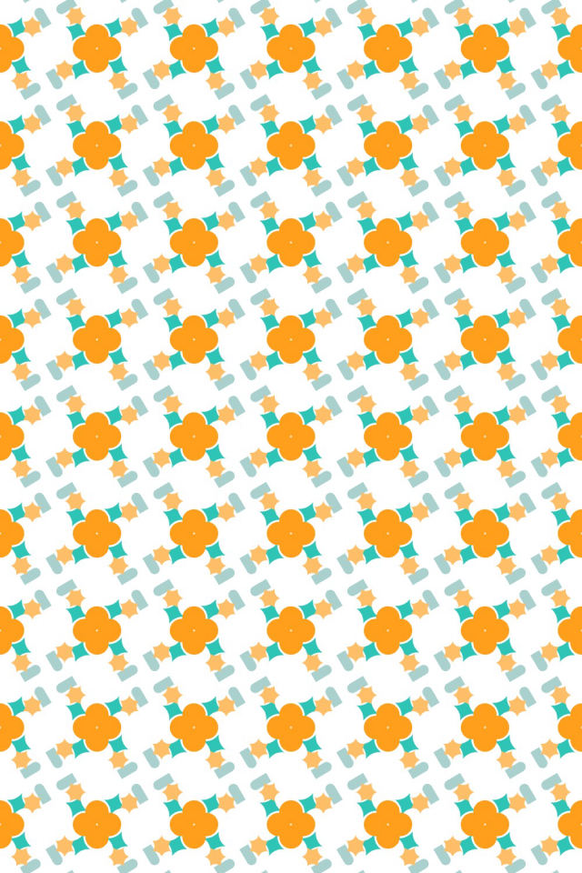 a tropical-delight tile pattern repeating 6 across, edge to edge