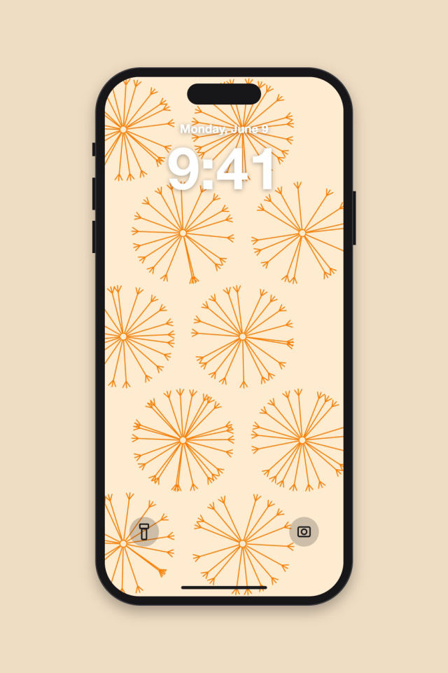 wallpaper 1 on iPhone 17 Pro Max, behind its lock screen