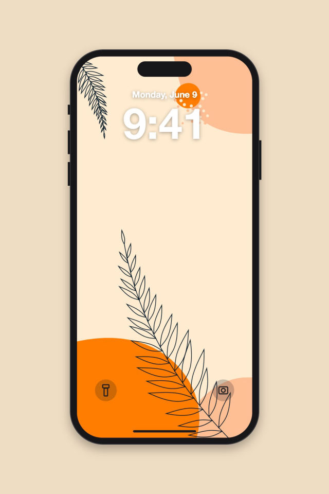 wallpaper 2 on iPhone 17 Pro Max, behind its lock screen