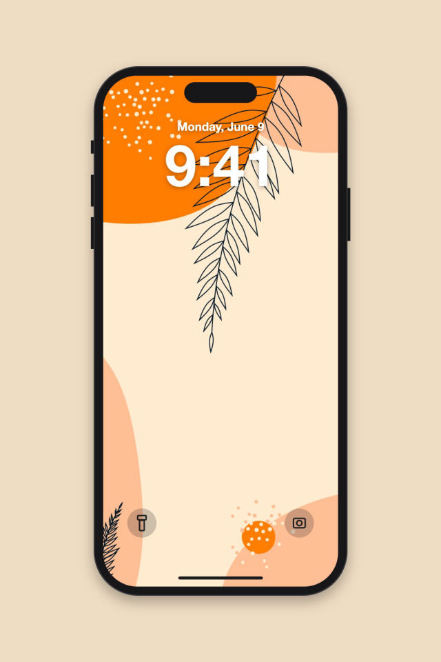 wallpaper 5 on iPhone 17 Pro Max, behind its lock screen