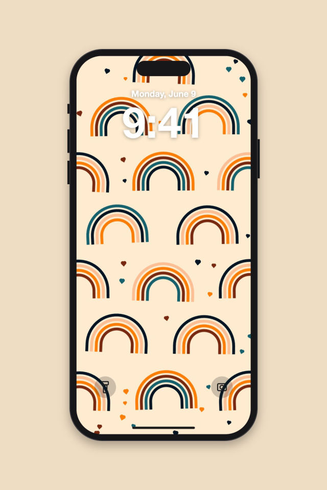 wallpaper 6 on iPhone 17 Pro Max, behind its lock screen