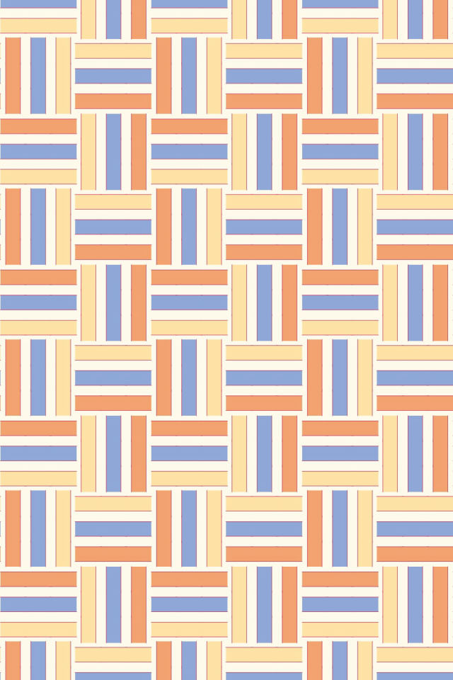 a peachy-rose tile pattern repeating 3 across, edge to edge