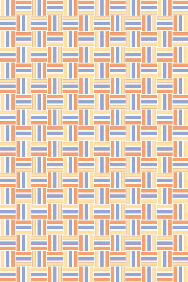 a peachy-rose tile pattern repeating 6 across, edge to edge