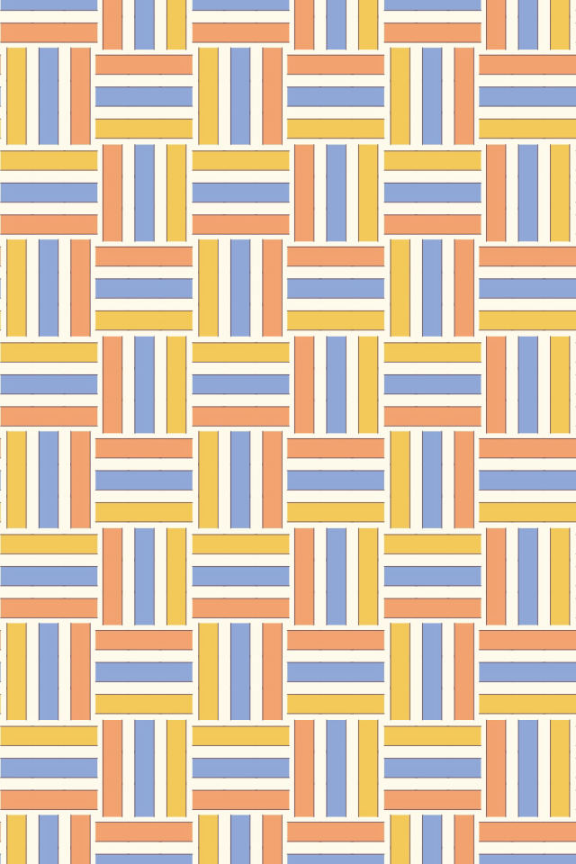 a peachy-rose tile pattern repeating 3 across, edge to edge
