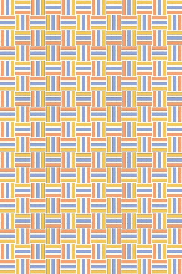 a peachy-rose tile pattern repeating 6 across, edge to edge