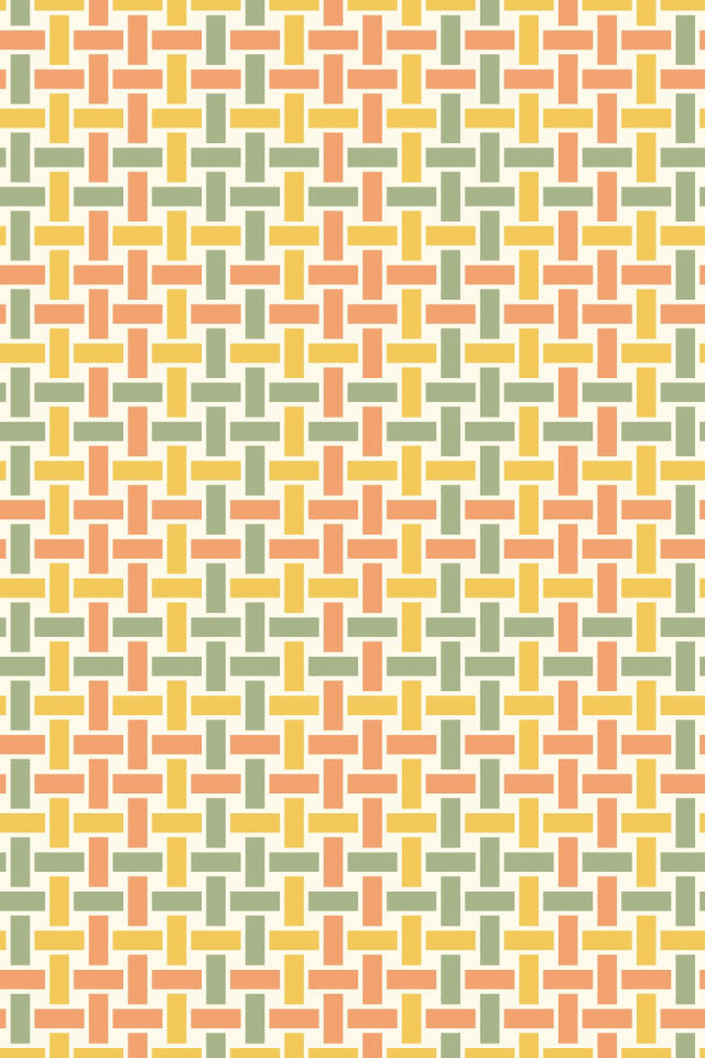 a peachy-rose tile pattern repeating 3 across, edge to edge