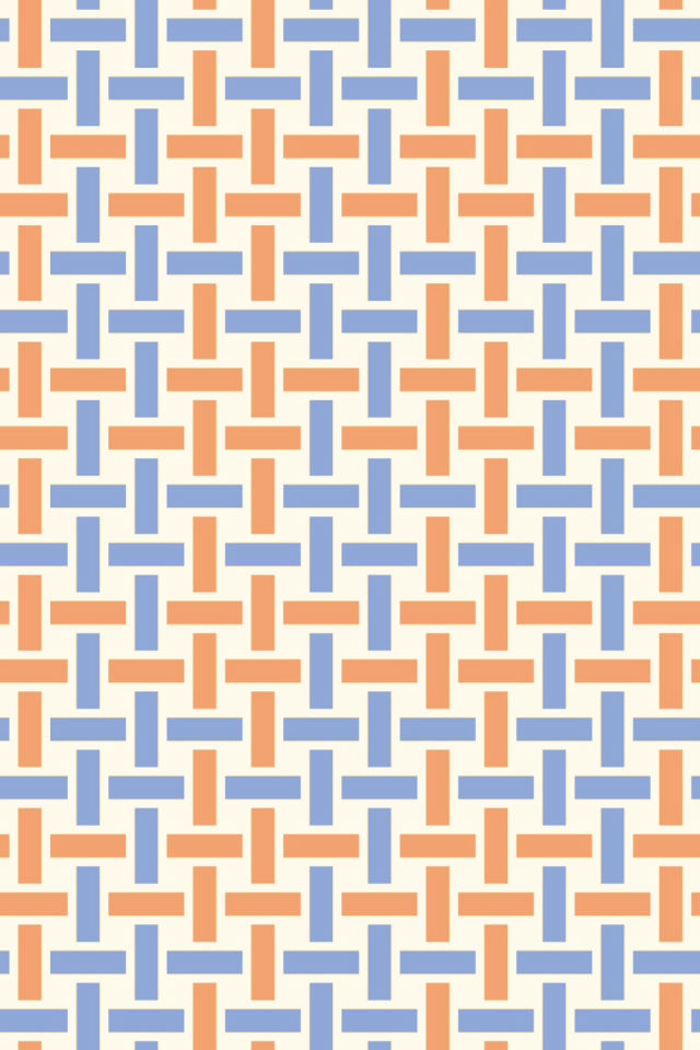 a peachy-rose tile pattern repeating 3 across, edge to edge