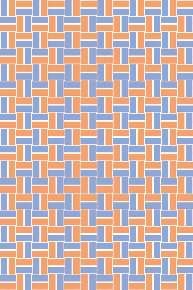 a peachy-rose tile pattern repeating 6 across, edge to edge
