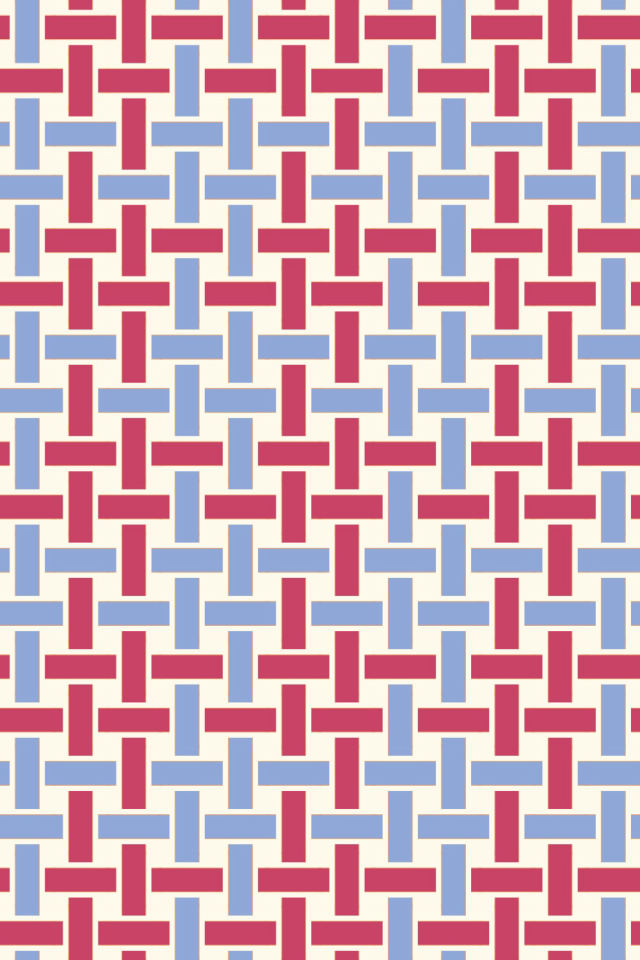 a peachy-rose tile pattern repeating 3 across, edge to edge