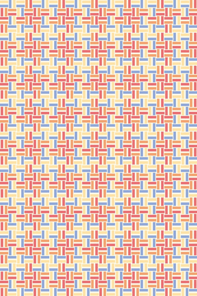 a peachy-rose tile pattern repeating 6 across, edge to edge