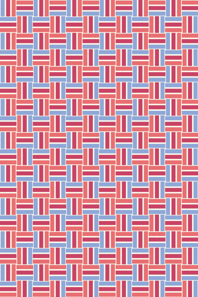 a peachy-rose tile pattern repeating 6 across, edge to edge