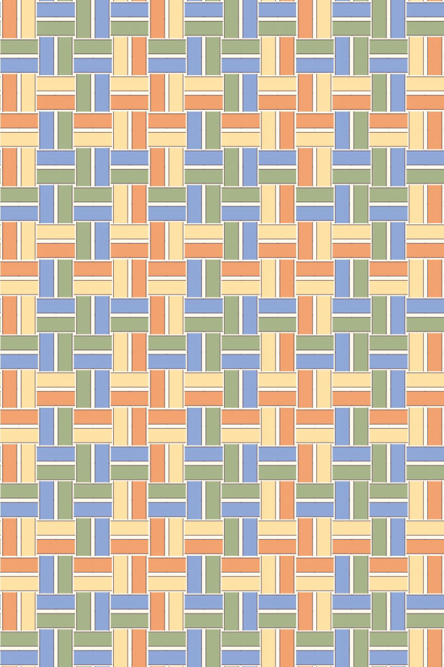 a peachy-rose tile pattern repeating 3 across, edge to edge