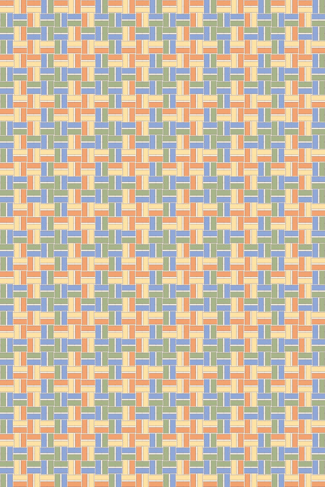 a peachy-rose tile pattern repeating 6 across, edge to edge