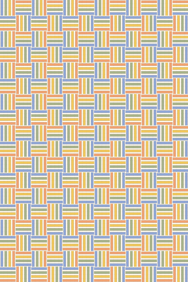 a peachy-rose tile pattern repeating 6 across, edge to edge