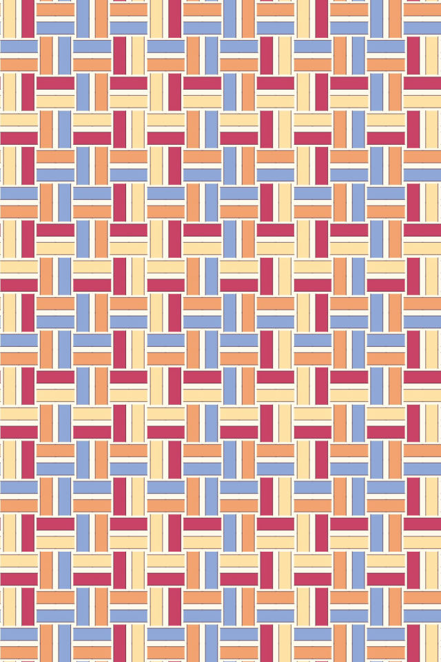 a peachy-rose tile pattern repeating 3 across, edge to edge