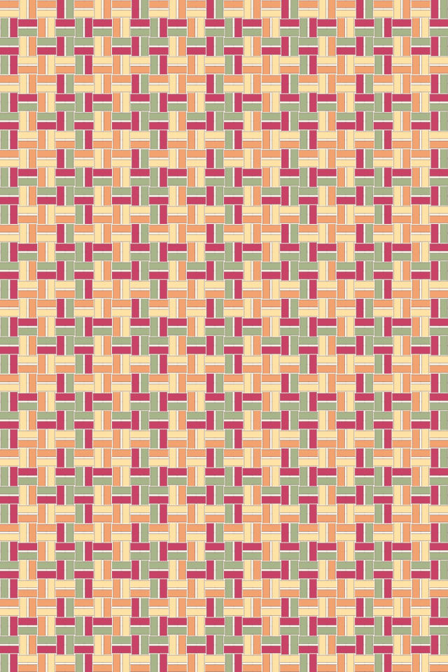 a peachy-rose tile pattern repeating 6 across, edge to edge