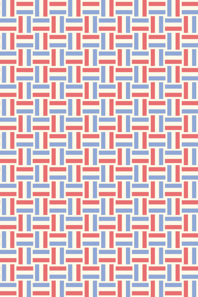 a peachy-rose tile pattern repeating 6 across, edge to edge