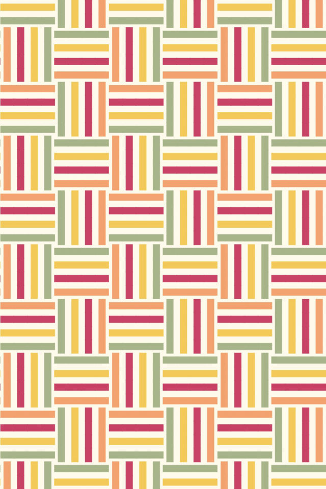 a peachy-rose tile pattern repeating 3 across, edge to edge