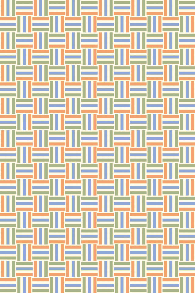 a peachy-rose tile pattern repeating 6 across, edge to edge