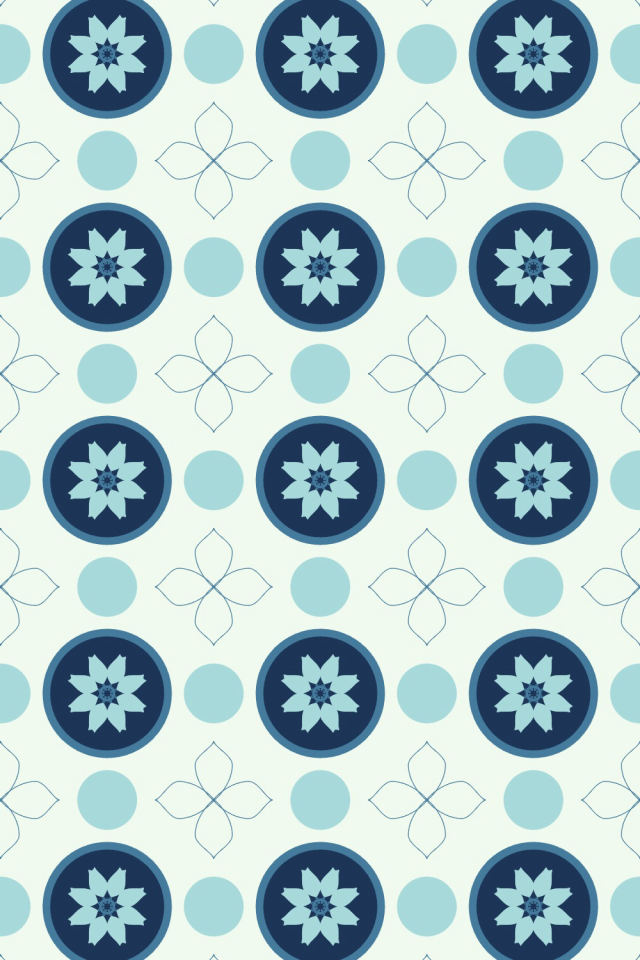 a mediterranean tile pattern repeating 3 across, edge to edge