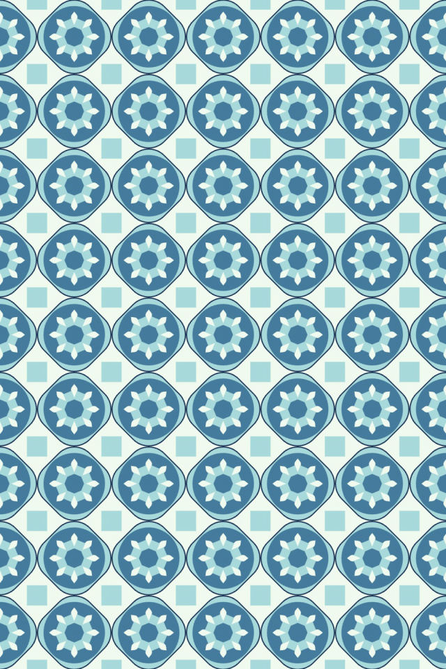 a mediterranean tile pattern repeating 6 across, edge to edge
