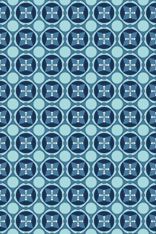 a mediterranean tile pattern repeating 6 across, edge to edge