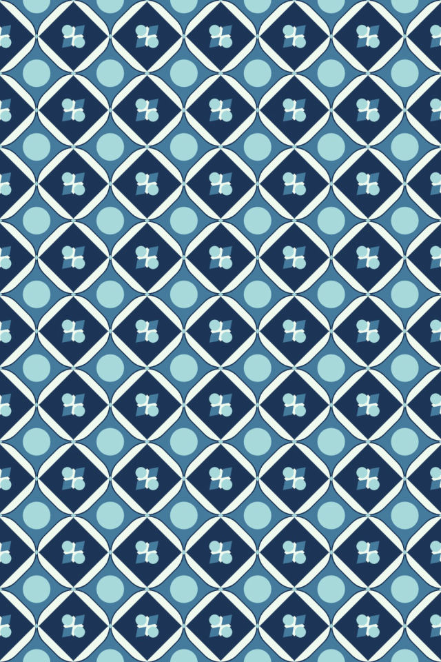 a mediterranean tile pattern repeating 6 across, edge to edge