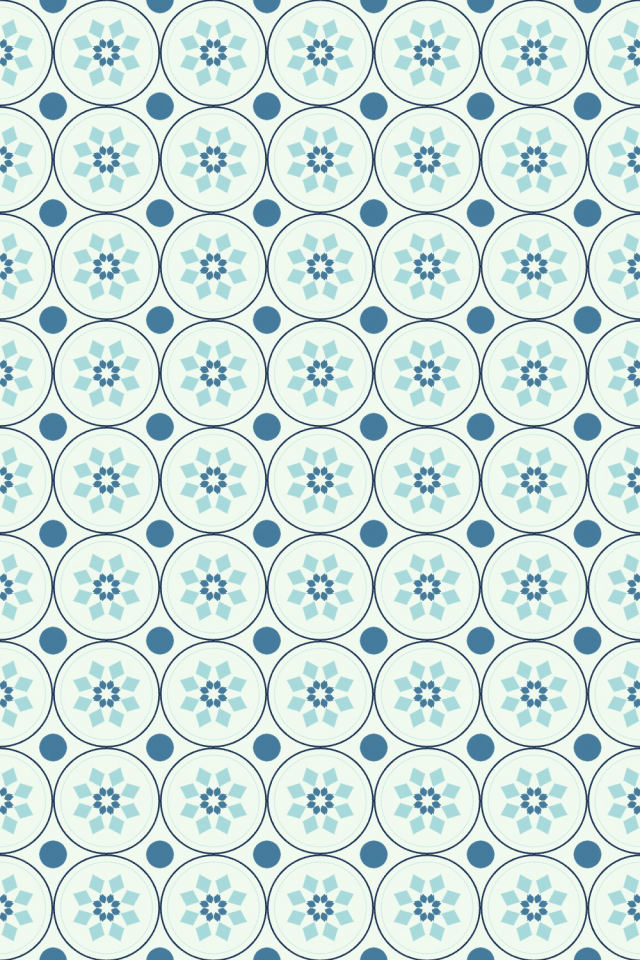 a mediterranean tile pattern repeating 6 across, edge to edge