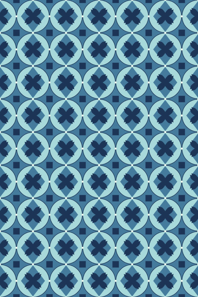 a mediterranean tile pattern repeating 6 across, edge to edge