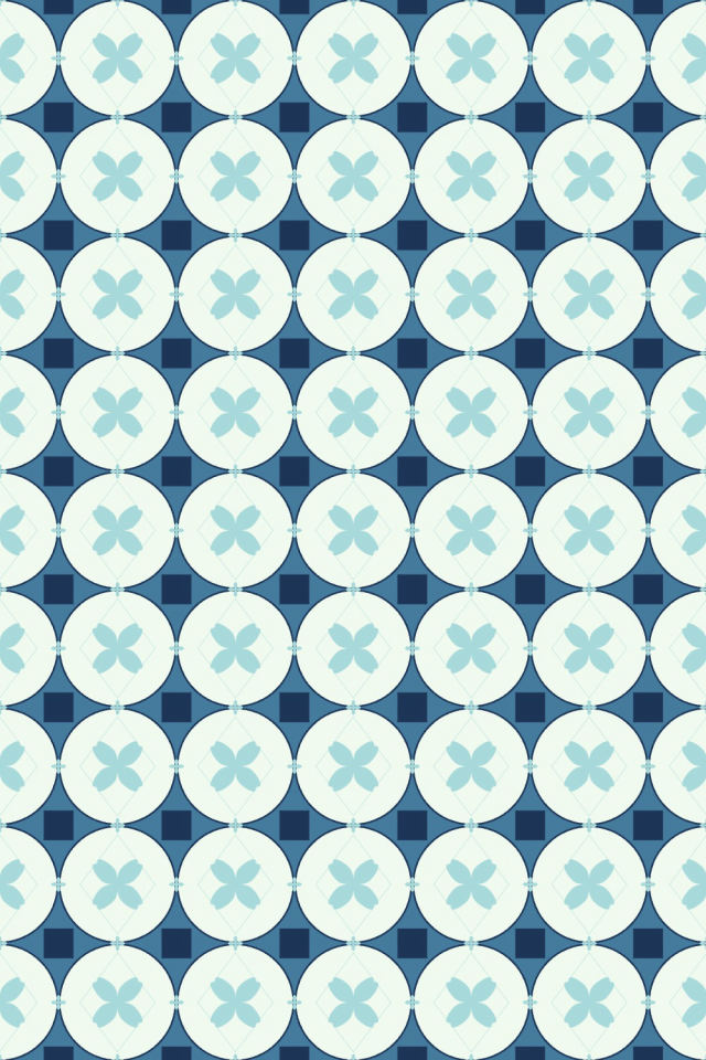 a mediterranean tile pattern repeating 6 across, edge to edge