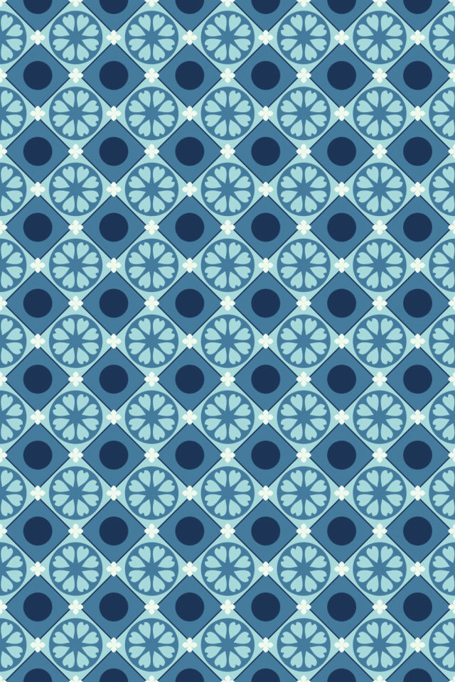 a mediterranean tile pattern repeating 6 across, edge to edge