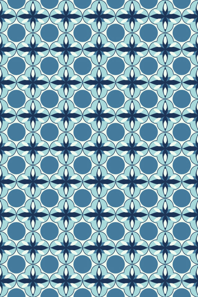 a mediterranean tile pattern repeating 6 across, edge to edge
