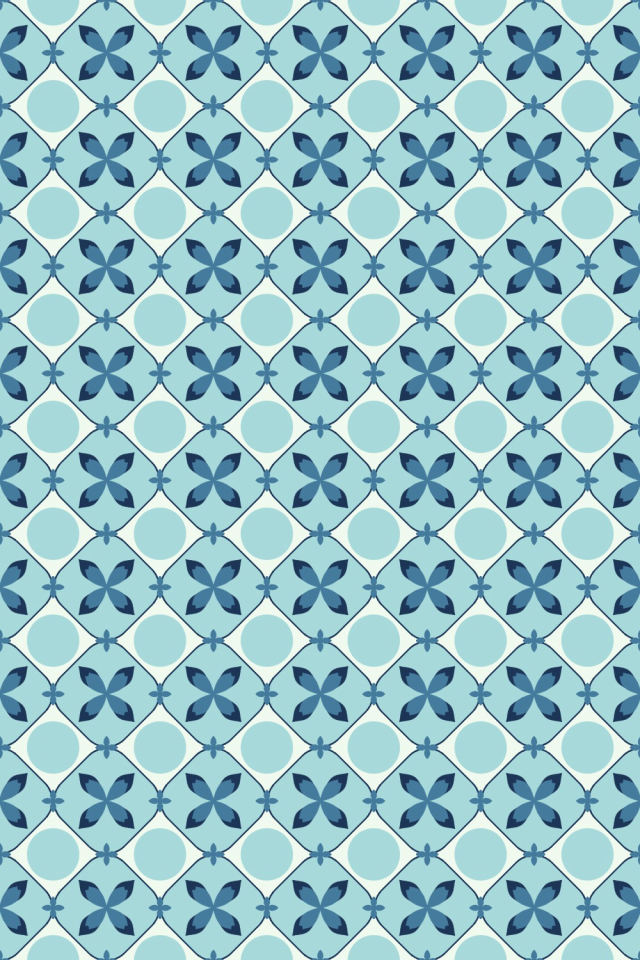 a mediterranean tile pattern repeating 6 across, edge to edge