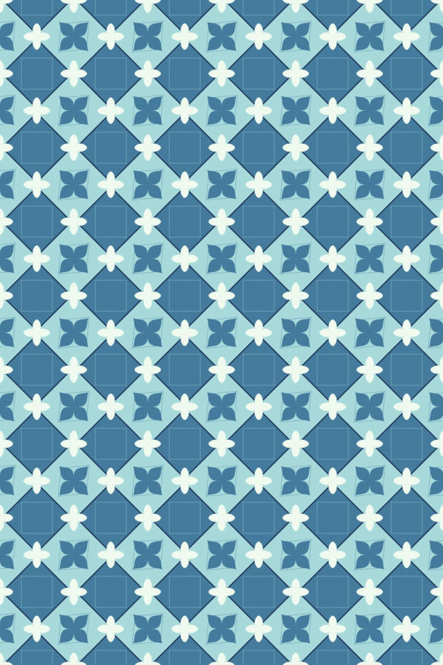 a mediterranean tile pattern repeating 6 across, edge to edge