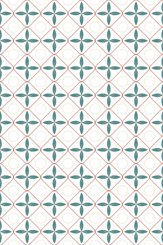 a coral-reef tile pattern repeating 6 across, edge to edge