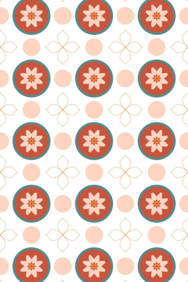 a coral-reef tile pattern repeating 3 across, edge to edge