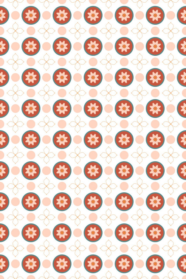 a coral-reef tile pattern repeating 6 across, edge to edge