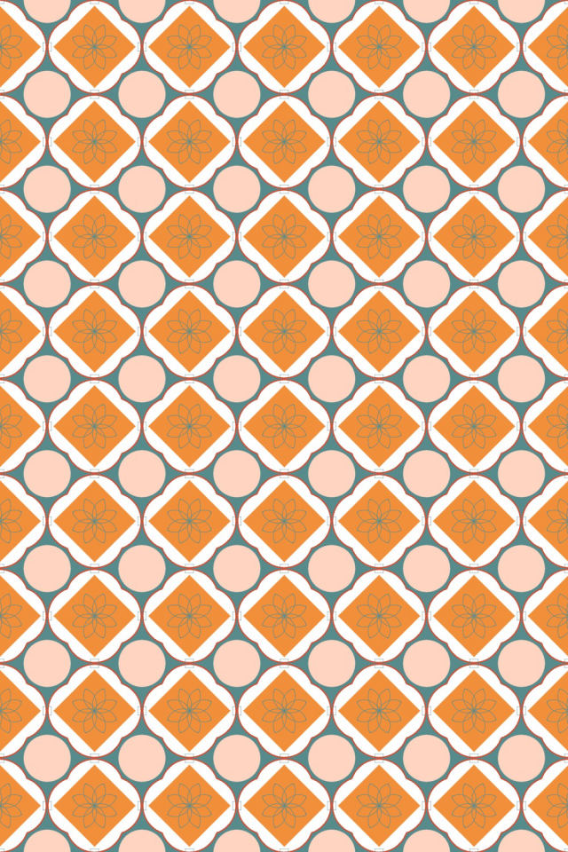 a coral-reef tile pattern repeating 6 across, edge to edge