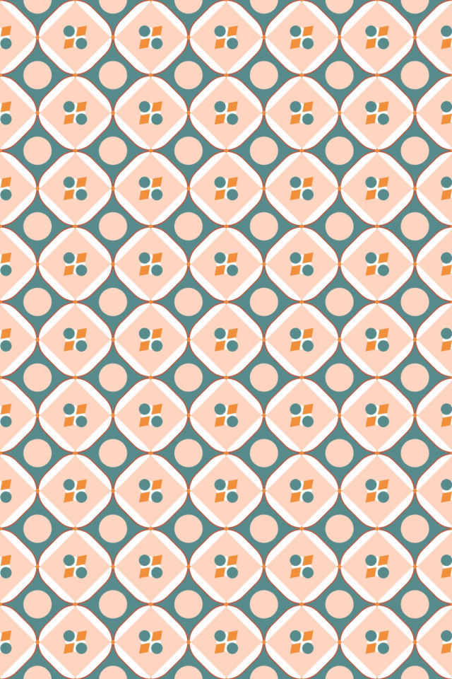 a coral-reef tile pattern repeating 6 across, edge to edge