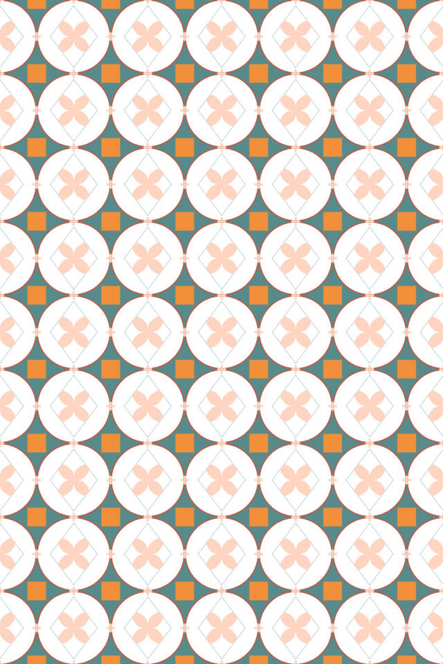 a coral-reef tile pattern repeating 6 across, edge to edge