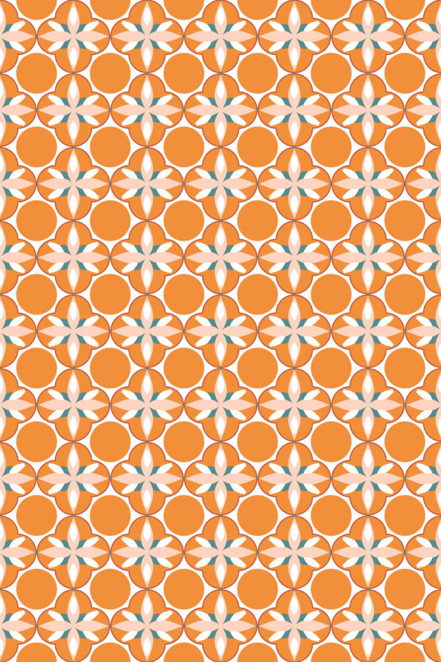 a coral-reef tile pattern repeating 6 across, edge to edge