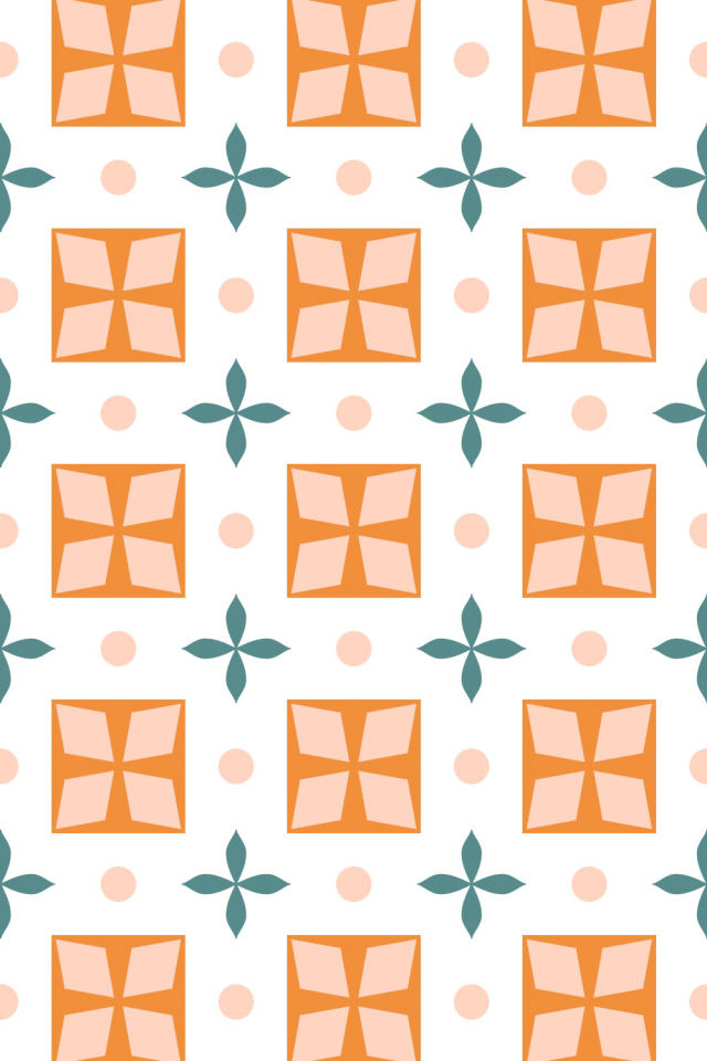 a coral-reef tile pattern repeating 3 across, edge to edge