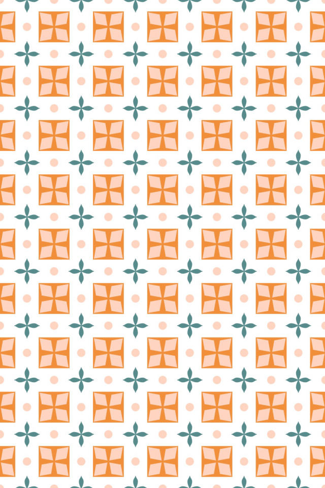 a coral-reef tile pattern repeating 6 across, edge to edge