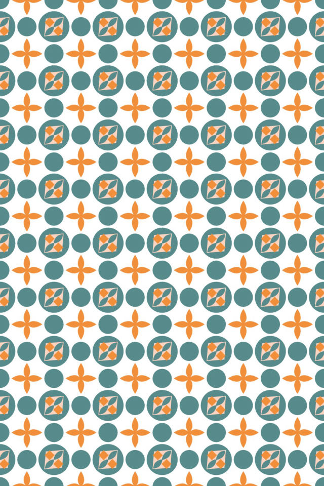 a coral-reef tile pattern repeating 6 across, edge to edge