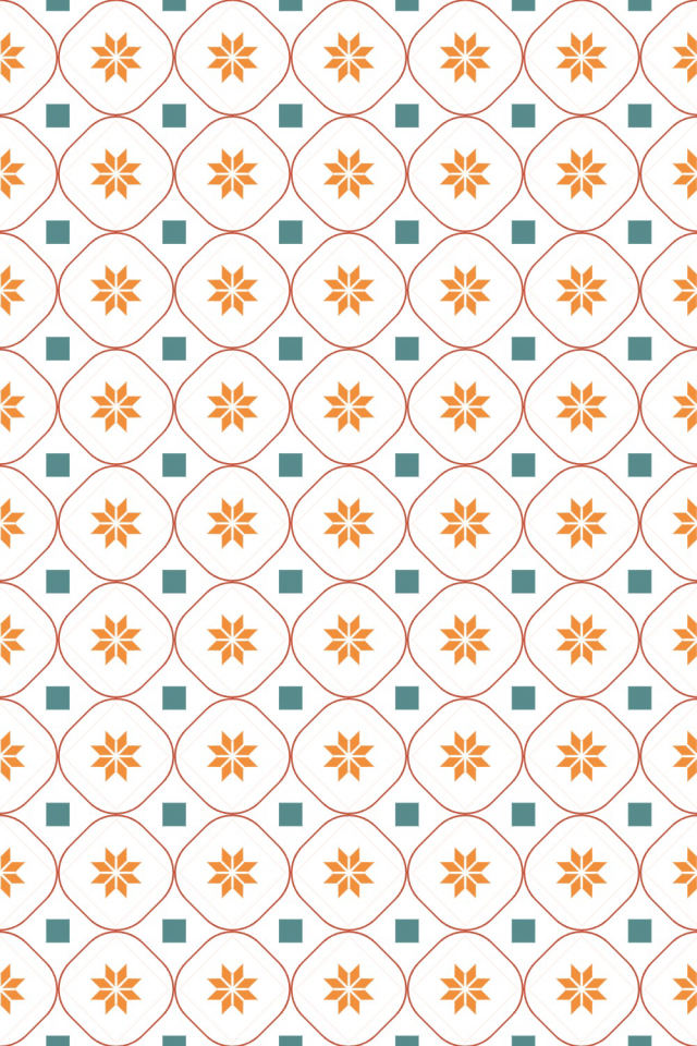 a coral-reef tile pattern repeating 6 across, edge to edge