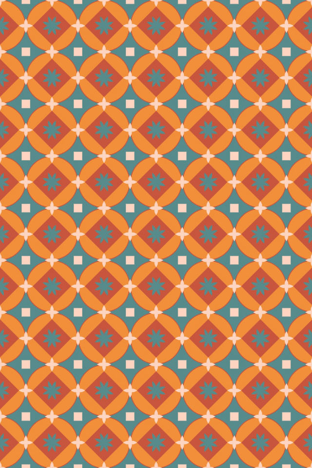 a coral-reef tile pattern repeating 6 across, edge to edge
